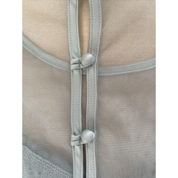 NWT H&M Woman’s Sleeveless Tulle Ruffle Blouse Top Mint Green sz 2 - Picture 4 of 4